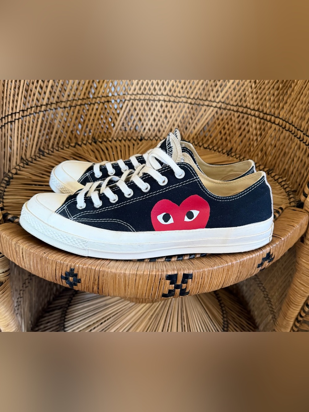 Converse Comme des Garçons Play x Chuck 70 Low Black Sz 12 No Box